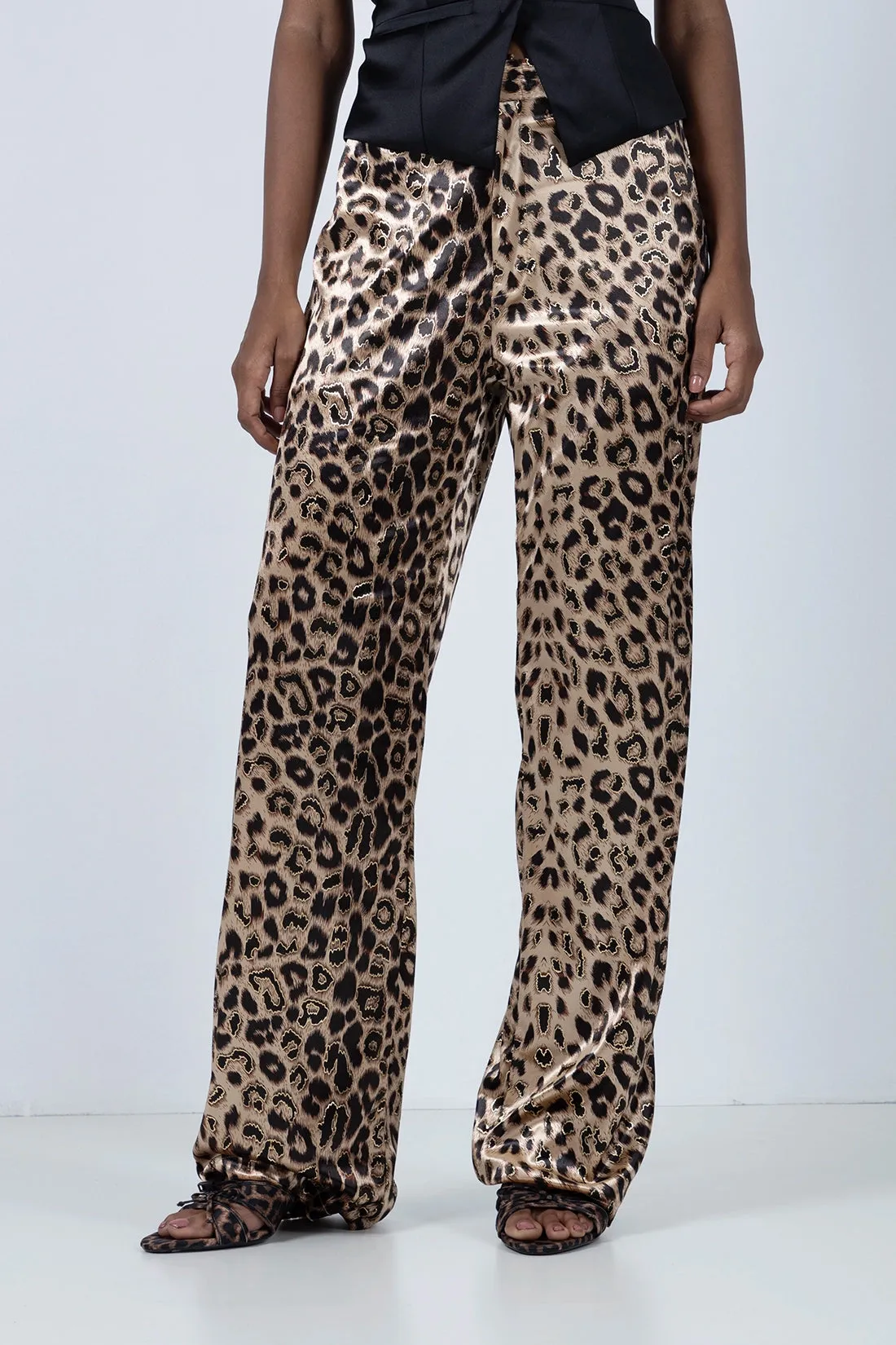 Cheetah Print Straight Fit Trouser