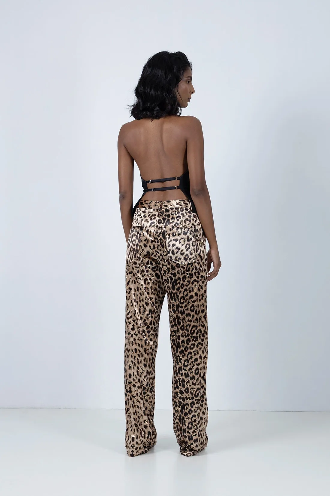 Cheetah Print Straight Fit Trouser