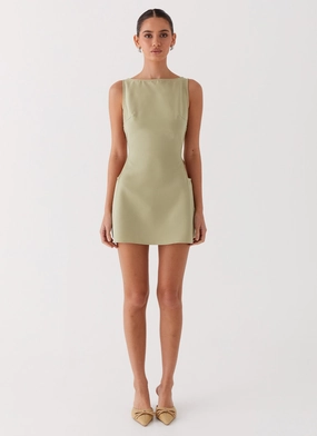 Cherish You Buckle Mini Dress - Olive Cherish You Buckle Mini Dress - Olive