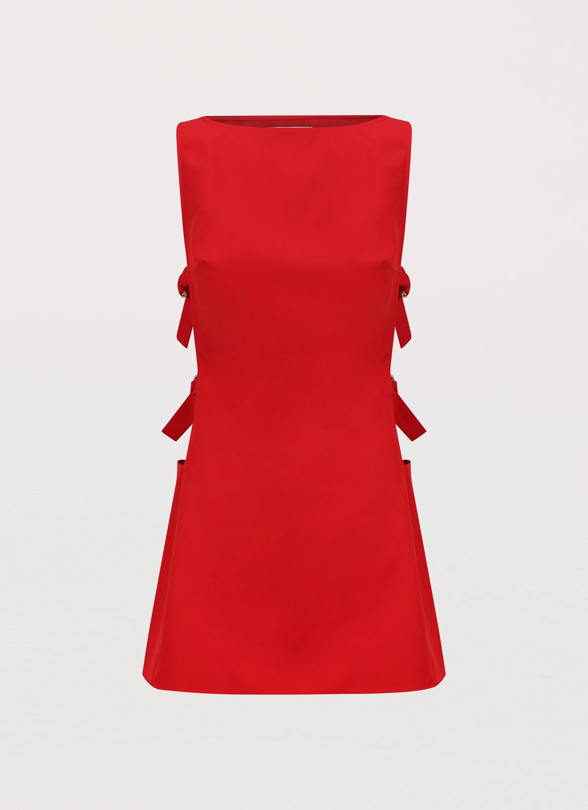 Cherish You Buckle Mini Dress - Red