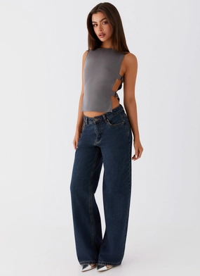 Cherish You Buckle Top - Charcoal Cherish You Buckle Top - Charcoal