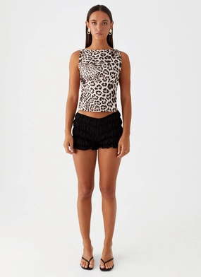 Cherish You Buckle Top - Leopard Cherish You Buckle Top - Leopard