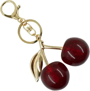 Cherry Keychain Bag Purse Charms Sparkling Crystal Accessories Cute Handbags Pendant for Women Girls Holidays Gift