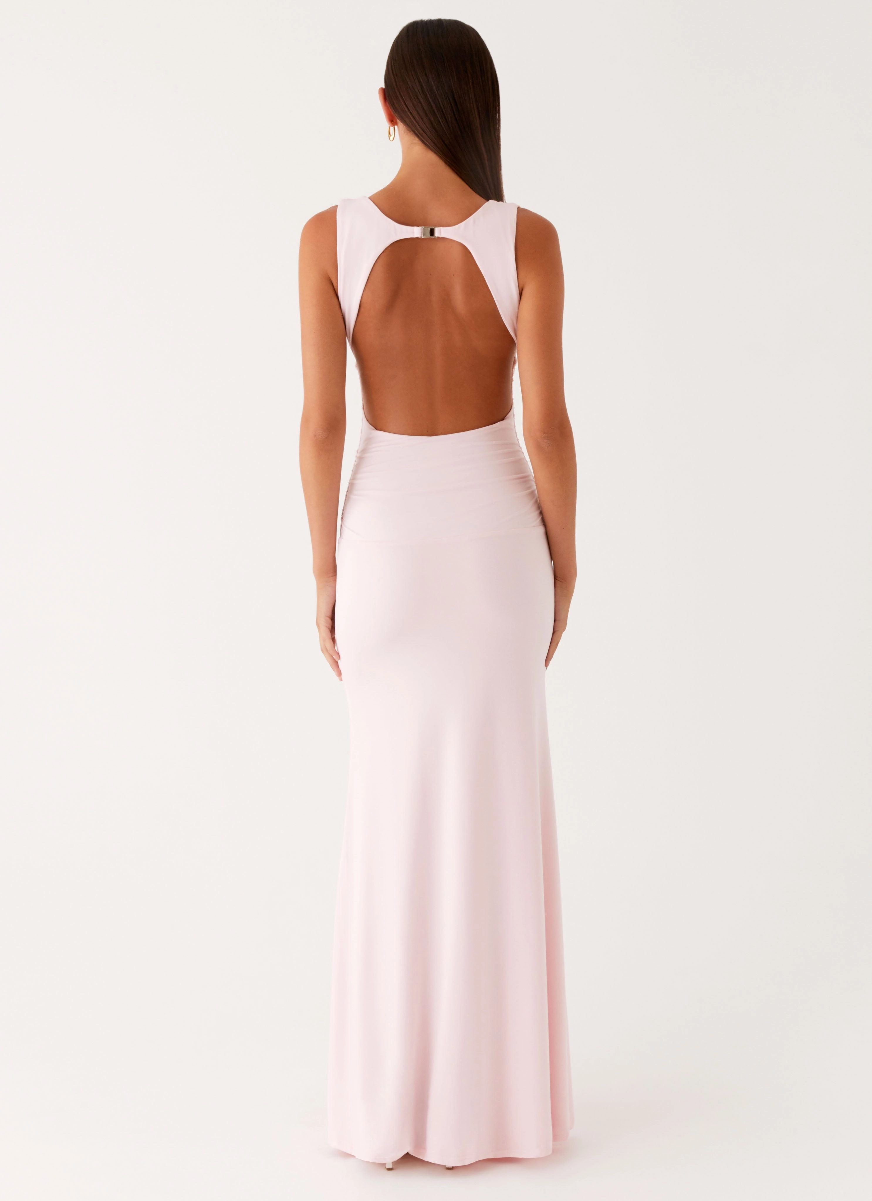 Cherry Sky Maxi Dress - Baby Pink