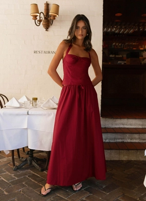 Cheryl Maxi Skirt - Cherry Red Cheryl Maxi Skirt - Cherry Red