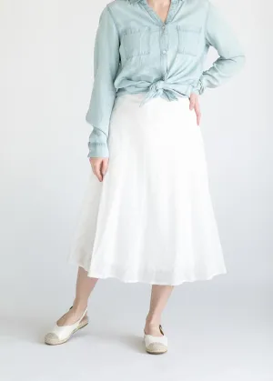 Chevron Lined A-line Midi Skirt - FINAL SALE