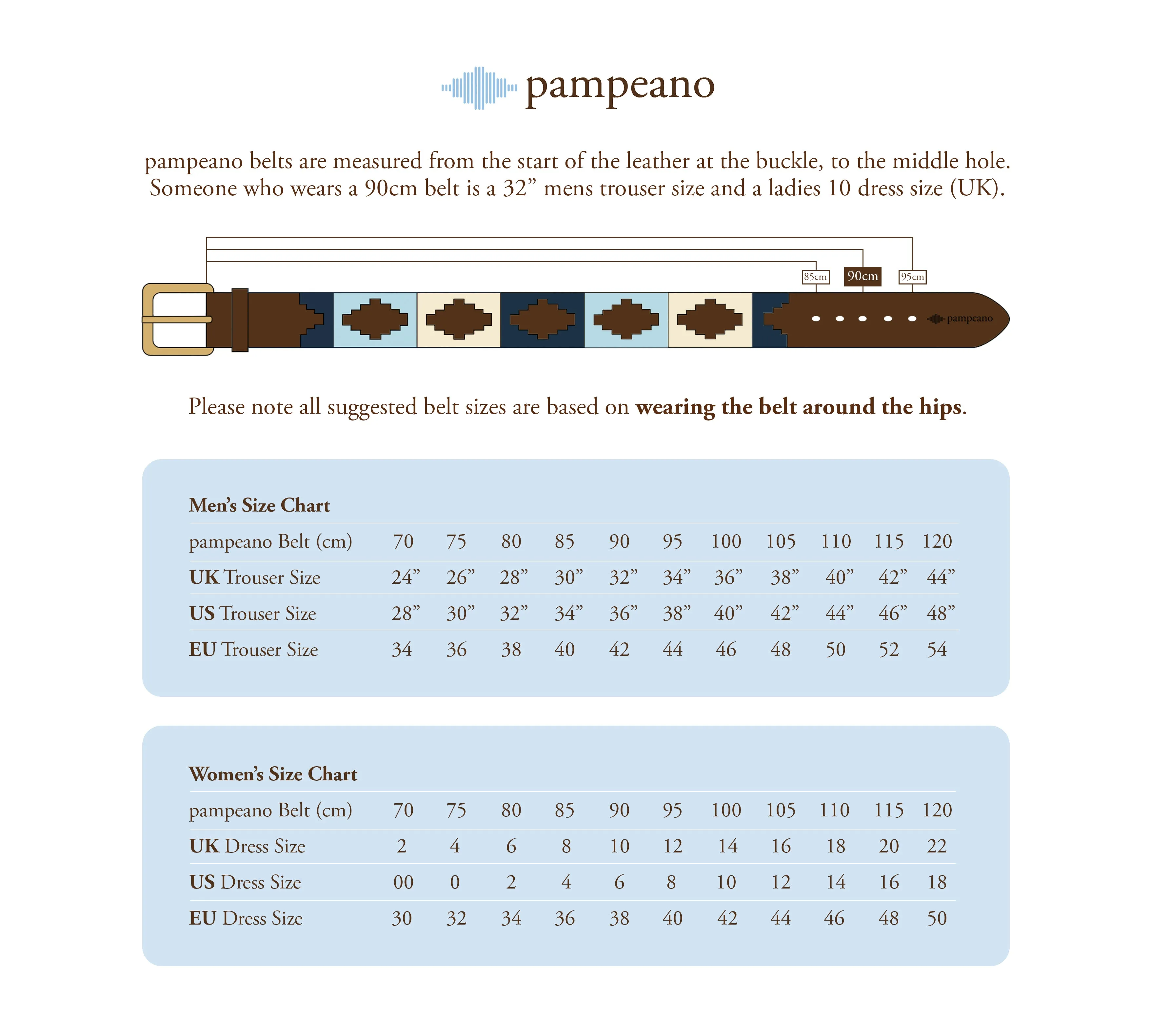 Choice of Any Leather pampeano Belt and Bracelet - Gift Package