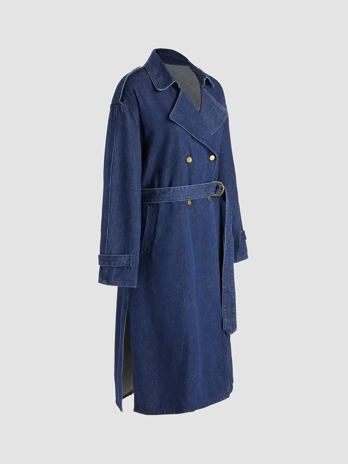 CIDER Statement Maker Denim Trench Coat