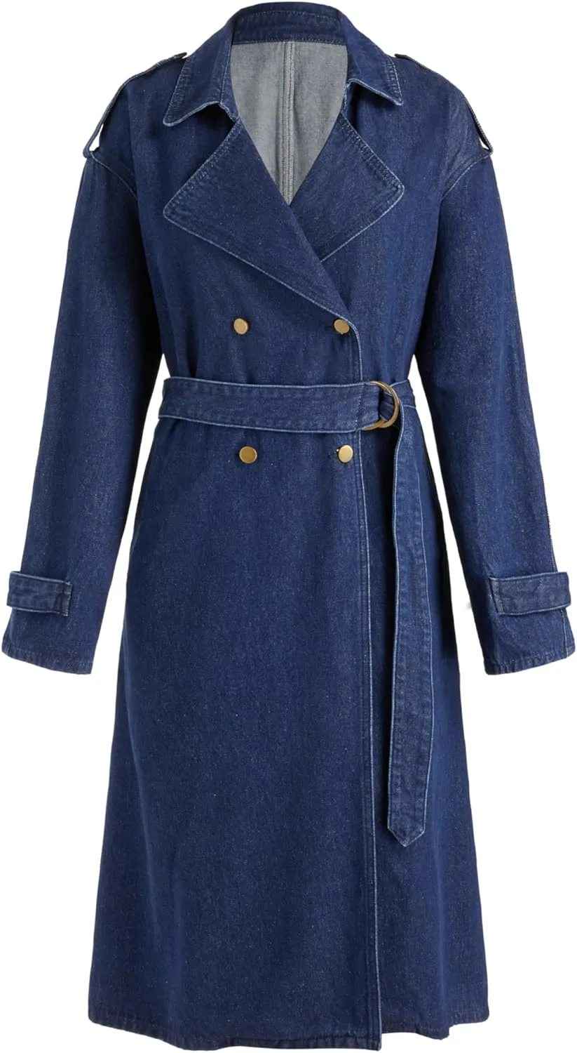 CIDER Statement Maker Denim Trench Coat