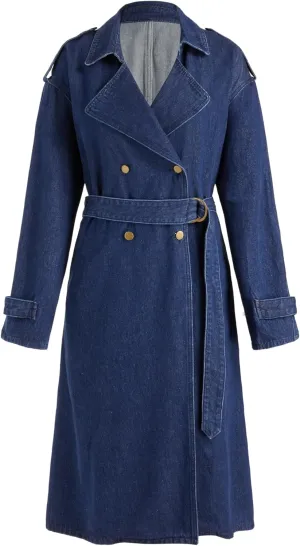 CIDER Statement Maker Denim Trench Coat