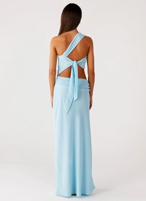 Cindelle One Shoulder Maxi Dress - Turquoise Cindelle One Shoulder Maxi Dress - Turquoise