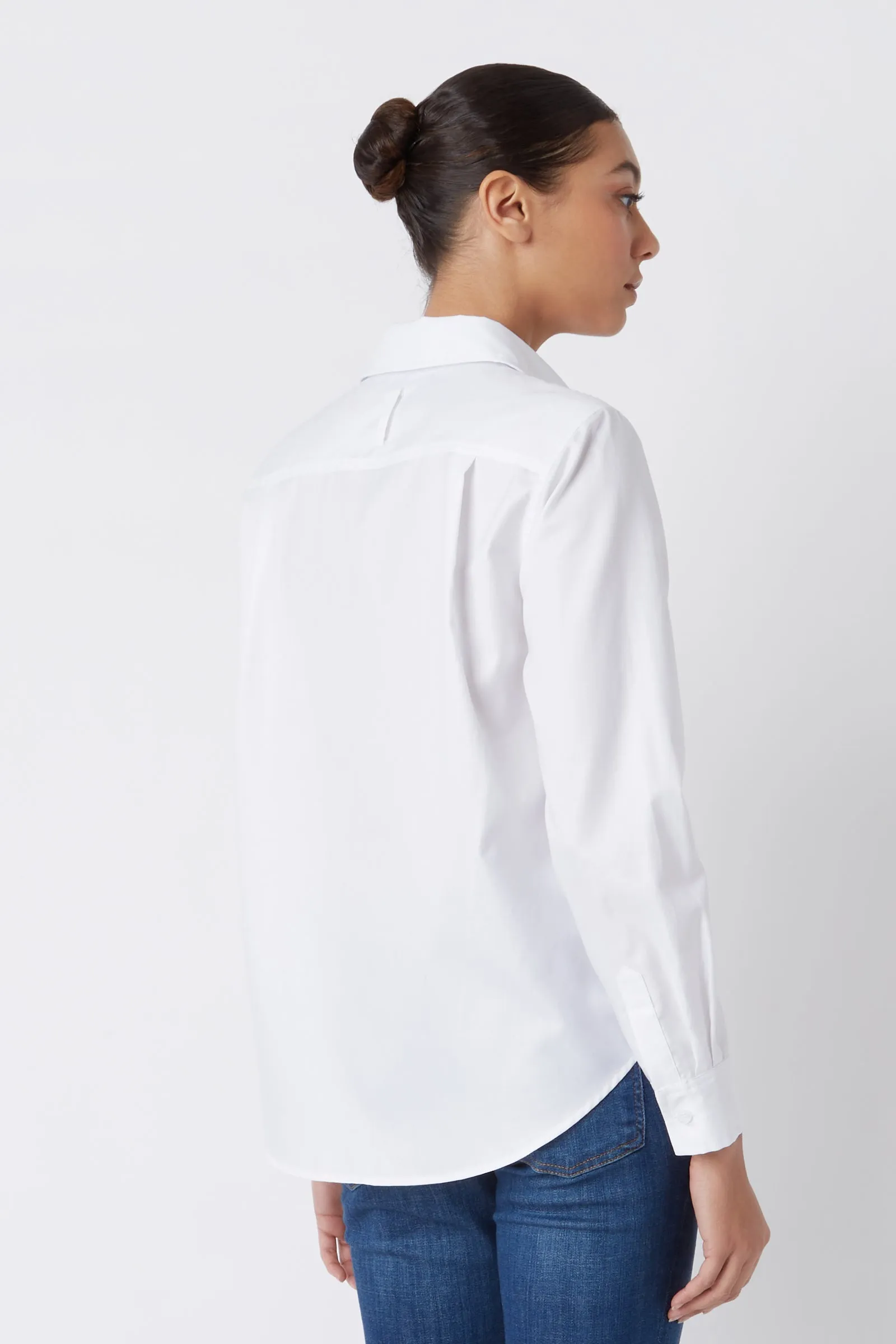 Classic Tailored Shirt - White Stretch