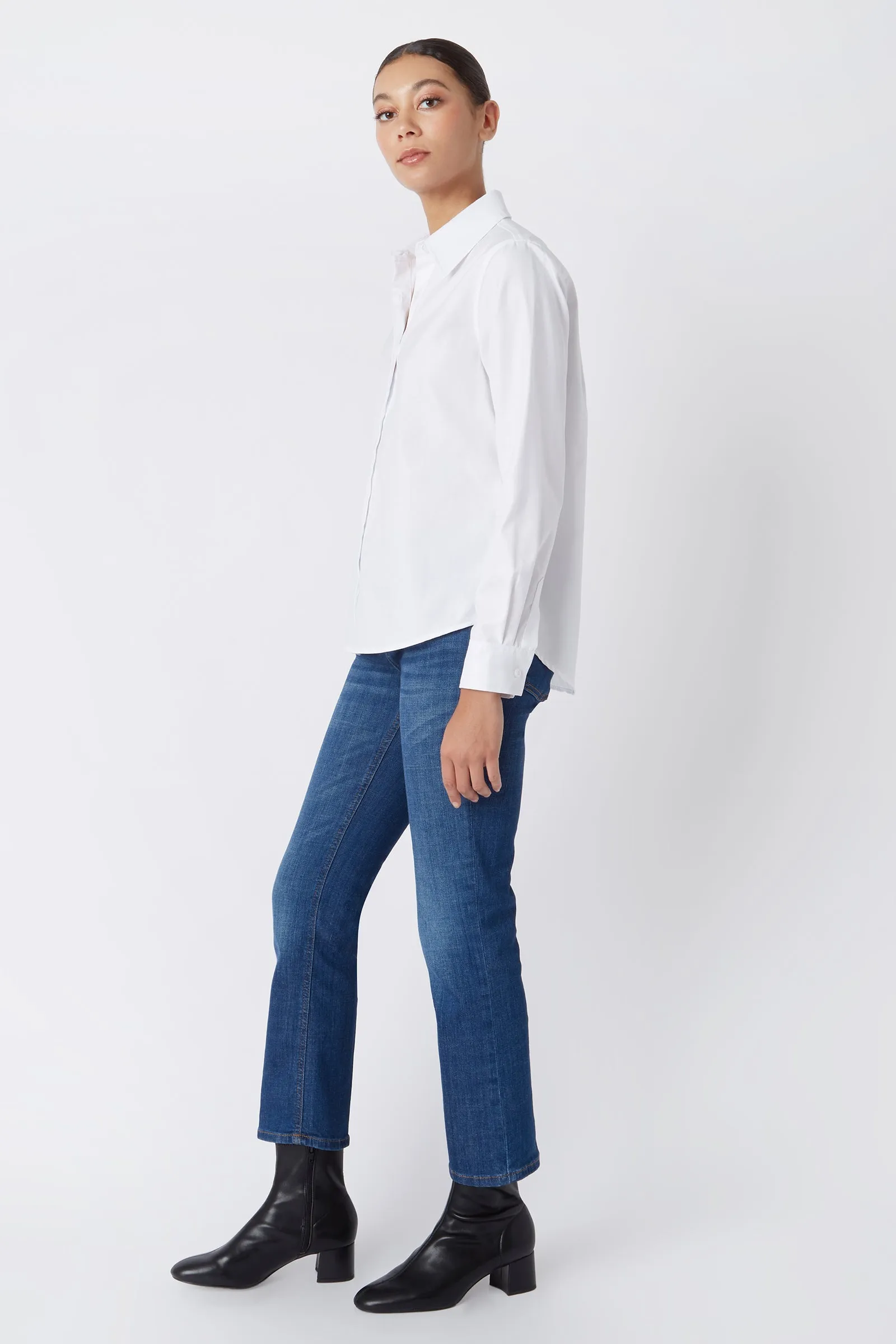 Classic Tailored Shirt - White Stretch