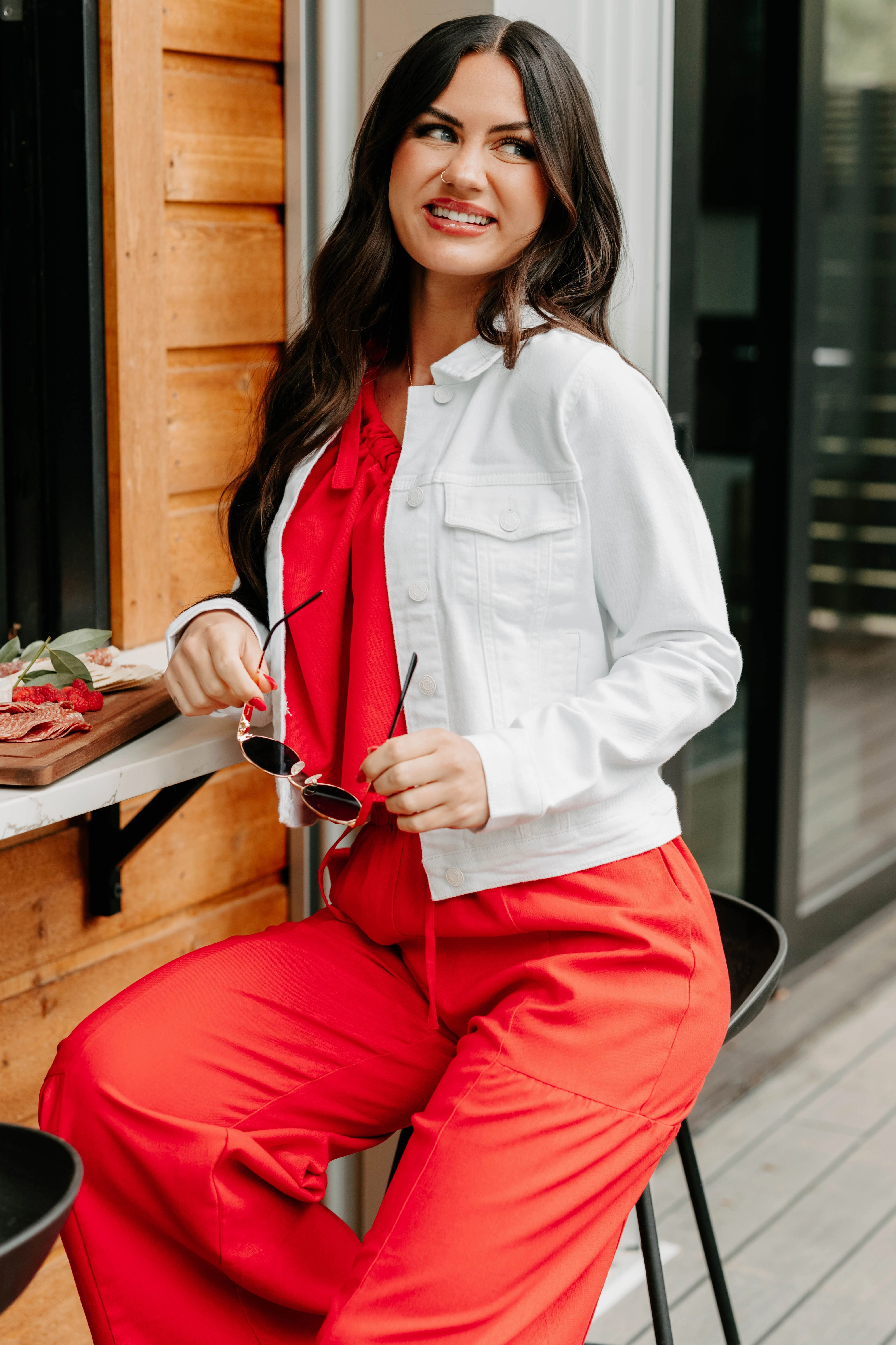 Classy In Cotton Eunina Denim Jacket (White)