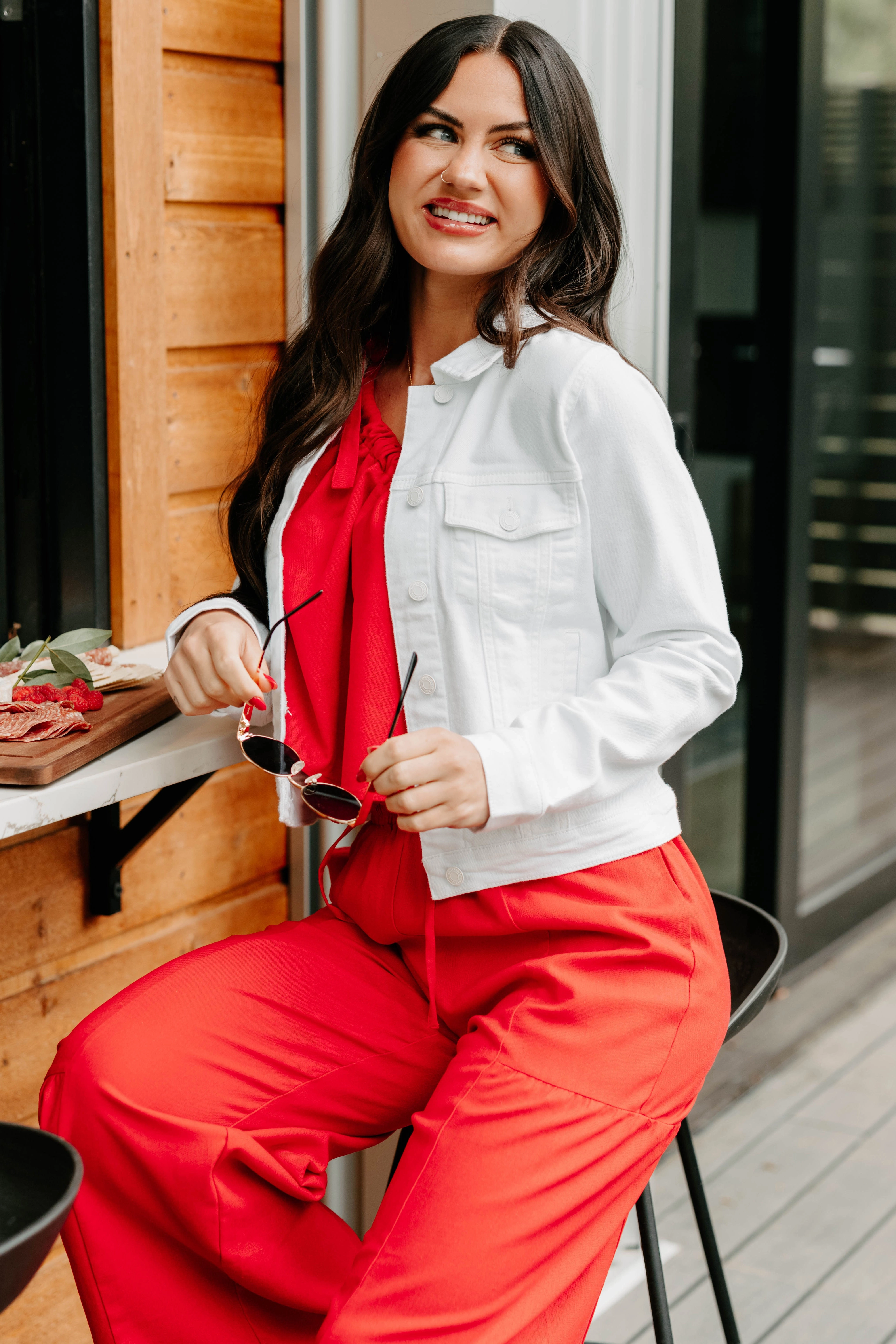 Classy In Cotton Eunina Denim Jacket (White)