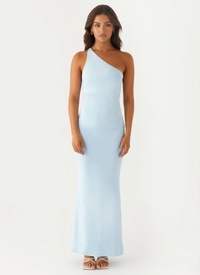 Claudia One Shoulder Maxi Dress - Blue Claudia One Shoulder Maxi Dress - Blue