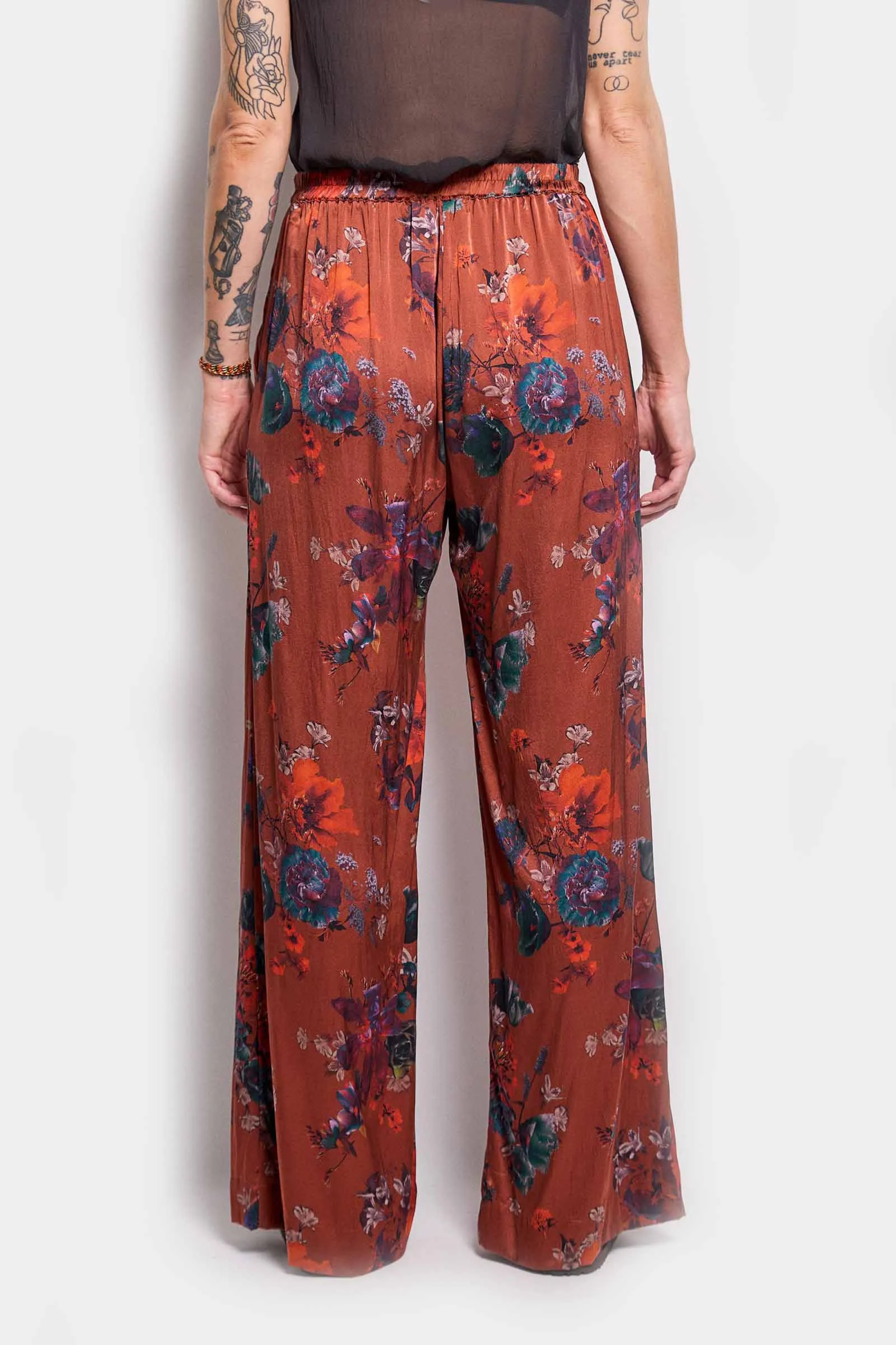 cleo floral satin pants
