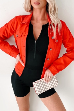 Climbing The Ladder Kancan Denim Jacket (Red) Climbing The Ladder Kancan Denim Jacket (Red)