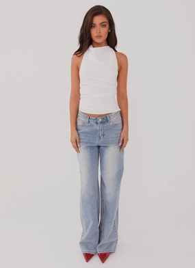 Cloud Whisper Linen Top - White Cloud Whisper Linen Top - White