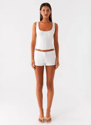 Coastline Mini Shorts - White Coastline Mini Shorts - White