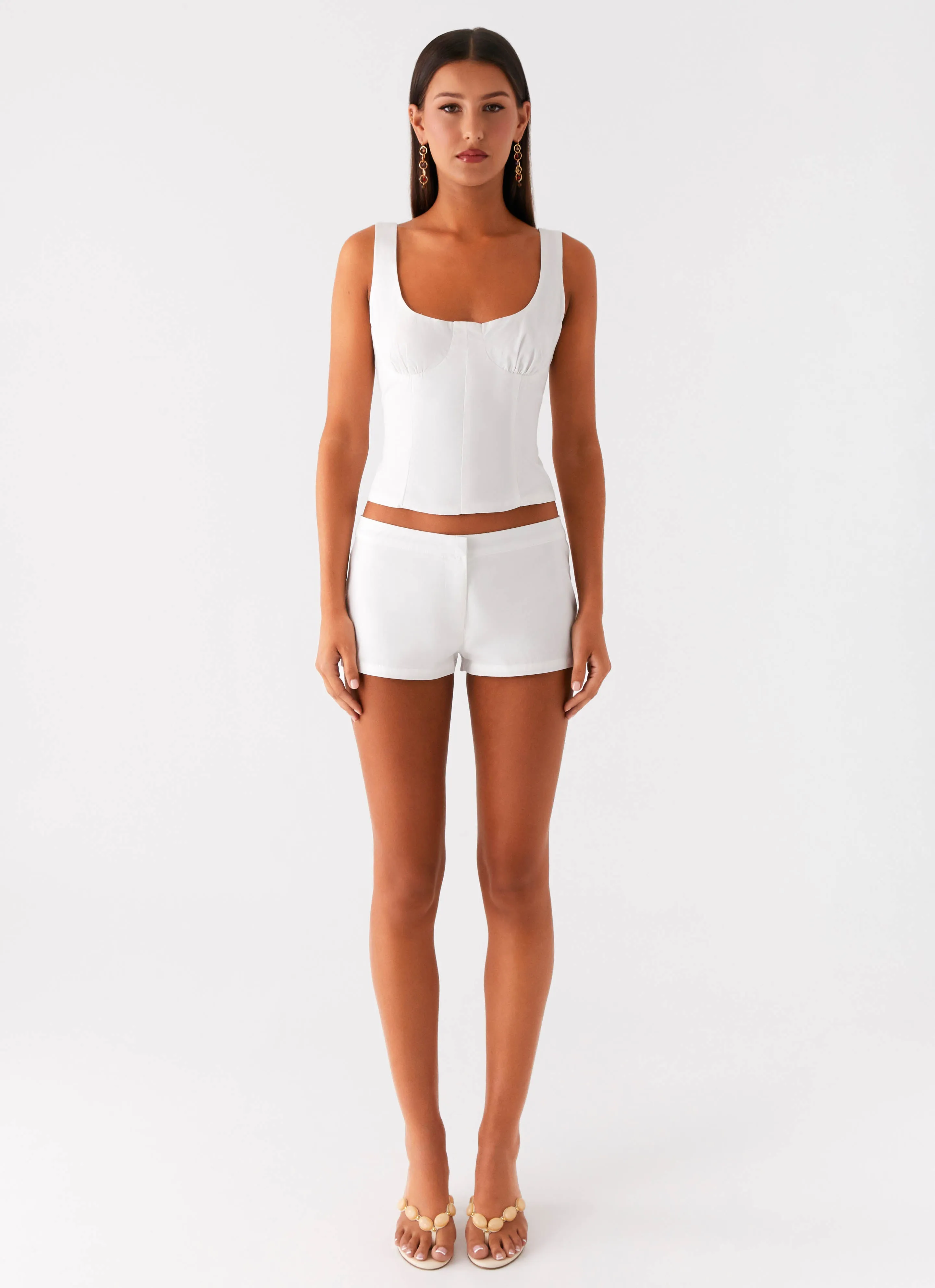 Coastline Mini Shorts - White