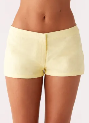 Coastline Mini Shorts - Yellow Coastline Mini Shorts - Yellow