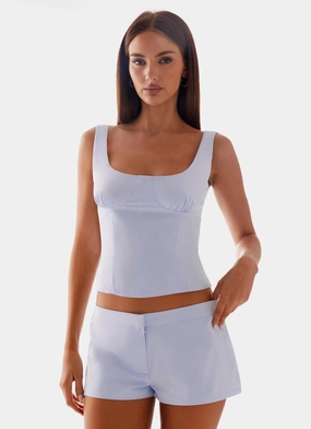 Coastline Bustier Top - Blue Coastline Bustier Top - Blue