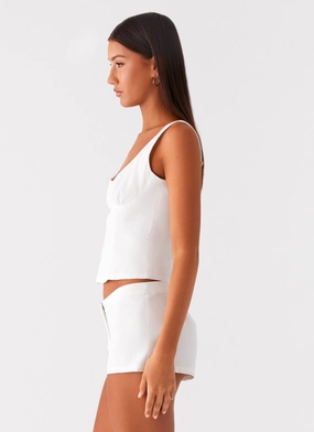 Coastline Bustier Top - White Coastline Bustier Top - White
