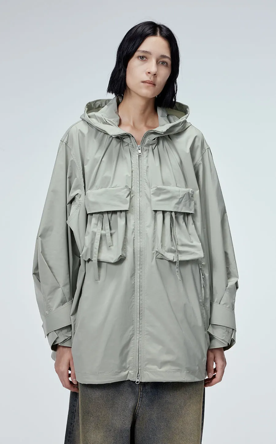 Coat / JNBY Hooded Trench Coat