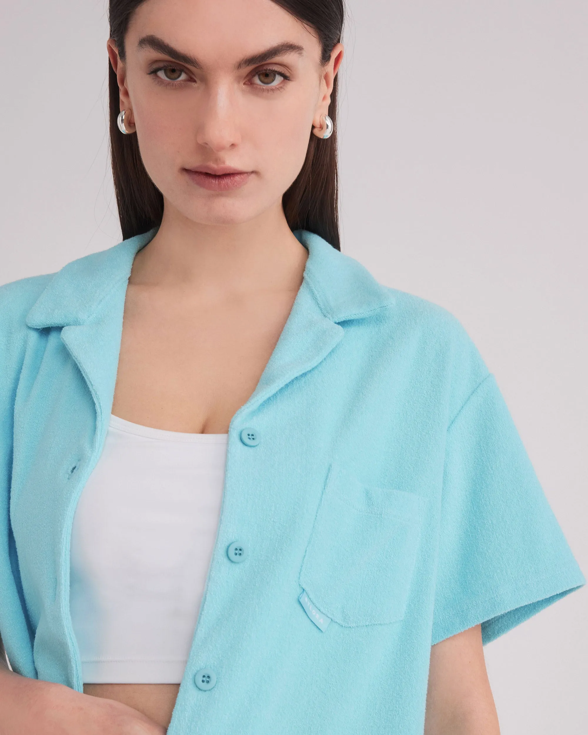 COBB SHIRT AQUA BLUE
