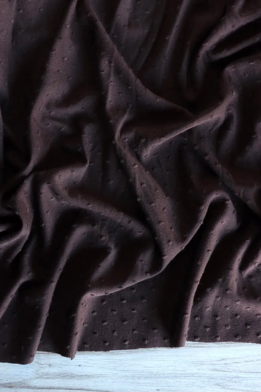 Cocoa Swiss Dot Jersey