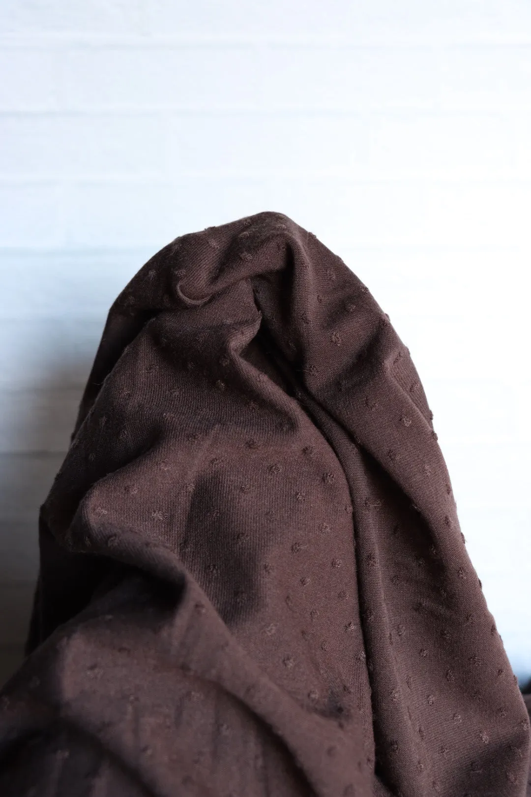Cocoa Swiss Dot Jersey