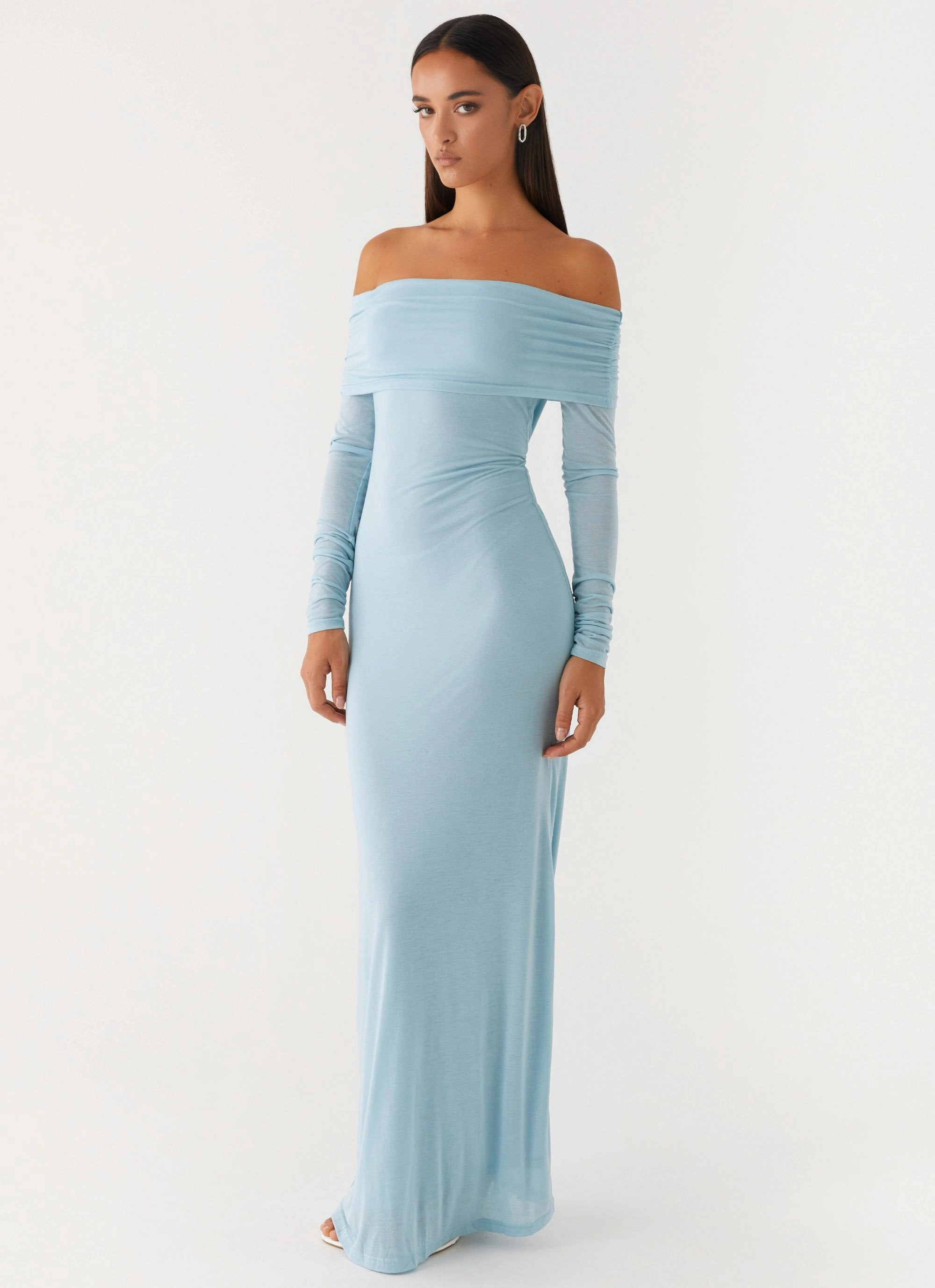 Cocoa Long Sleeve Maxi Dress - Blue