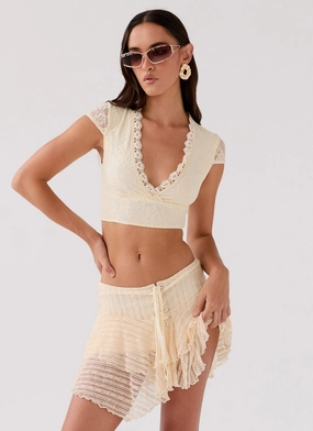 Coconut Cove Mini Skirt - Ivory Coconut Cove Mini Skirt - Ivory
