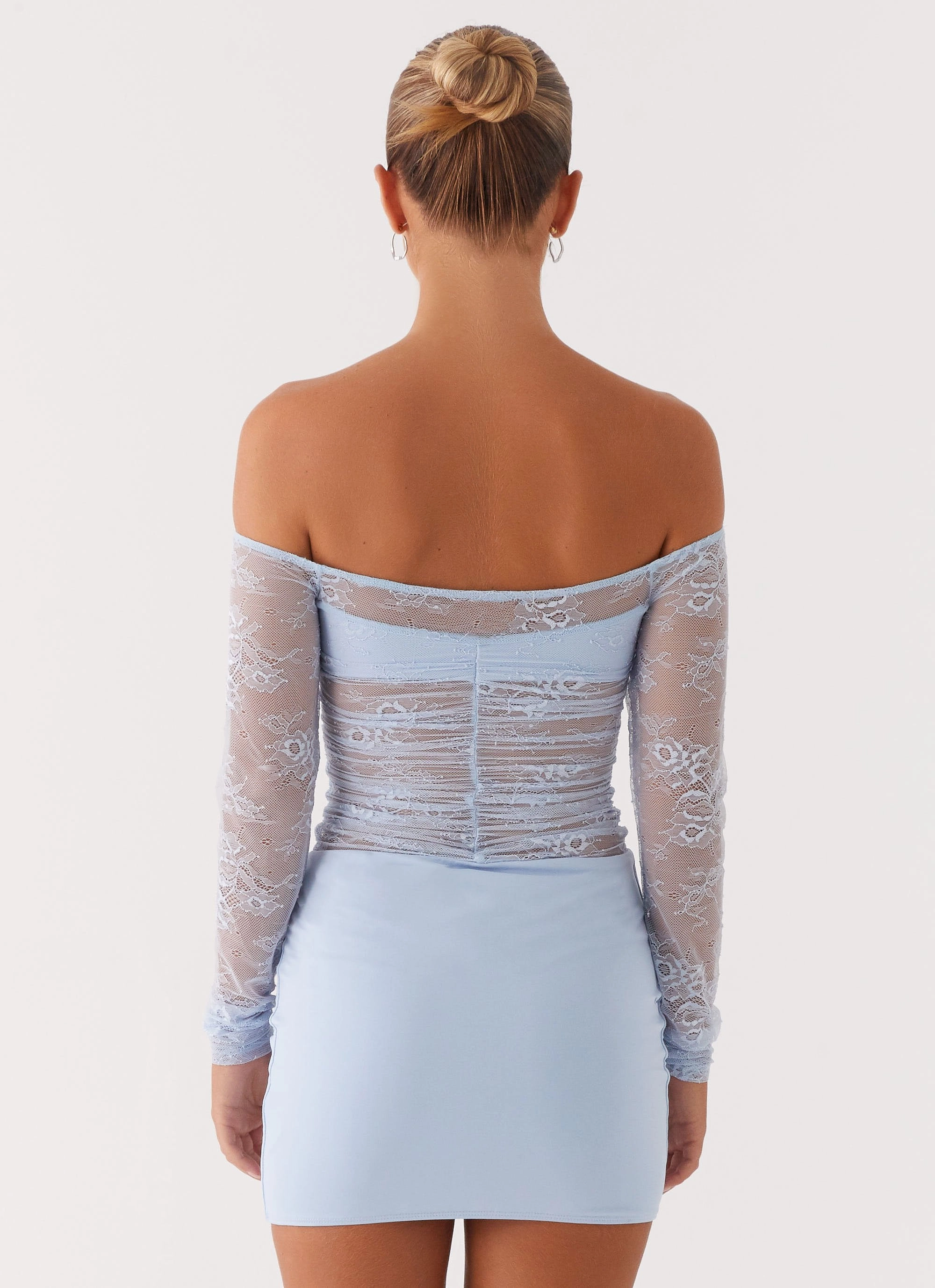 Collide Lace Mini Dress - Blue