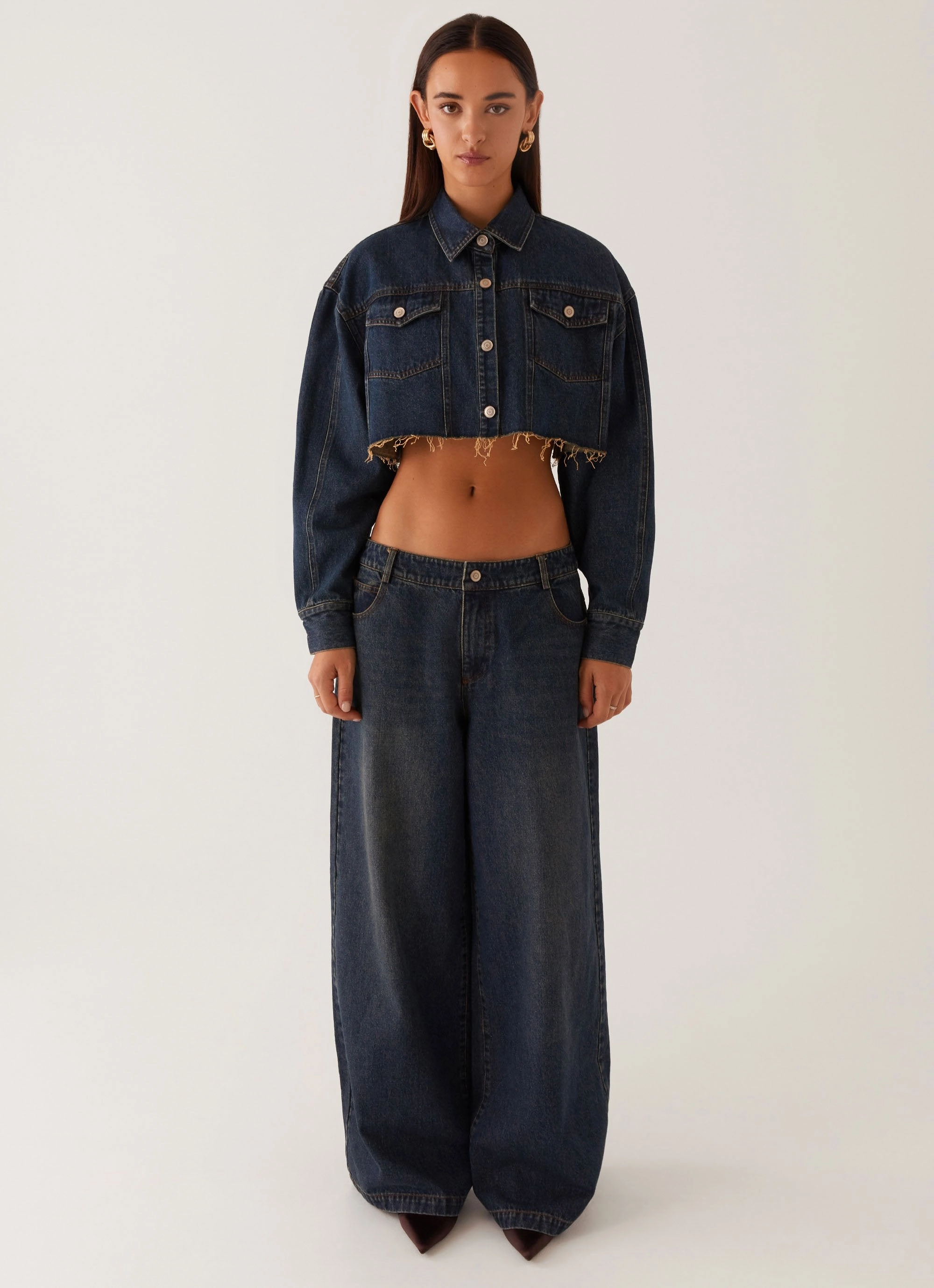 Colorado Cropped Jacket - Blue