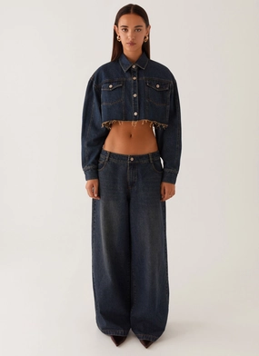 Colorado Cropped Jacket - Blue Colorado Cropped Jacket - Blue