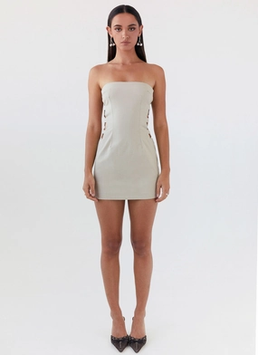 Conceited Strapless Mini Dress - Sand Conceited Strapless Mini Dress - Sand