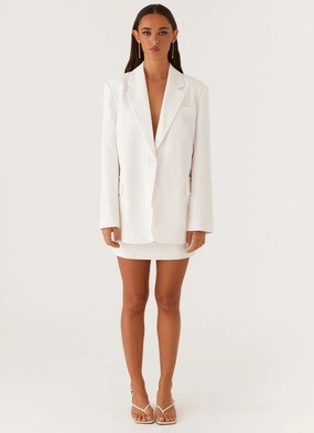 Concrete Jungle Oversized Blazer - Off White Concrete Jungle Oversized Blazer - Off White
