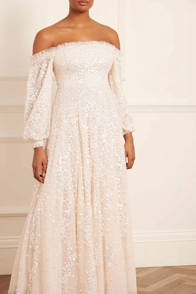 Confetti Gloss Off-Shoulder Gown Confetti Gloss Off-Shoulder Gown