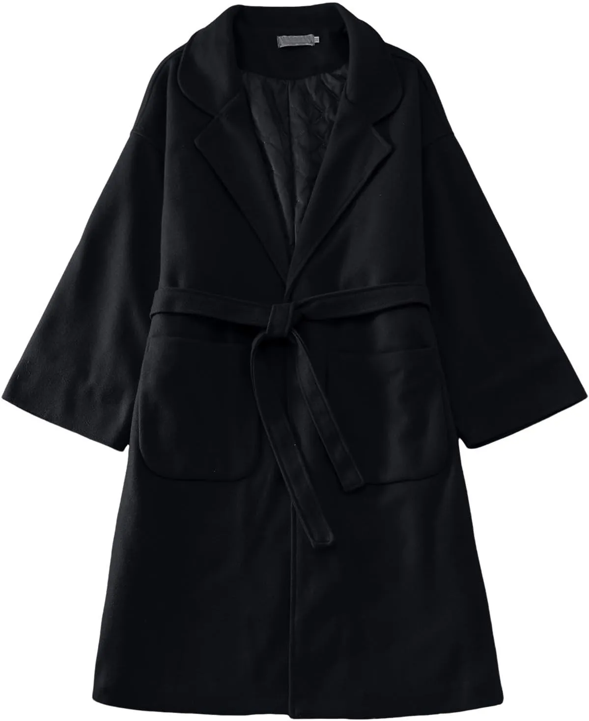 cooki Wool Coats for Women Long Women's Wool Coat Winter Wool Jacket Women Dressy Trench Coats Lapel Button Down Peacoats