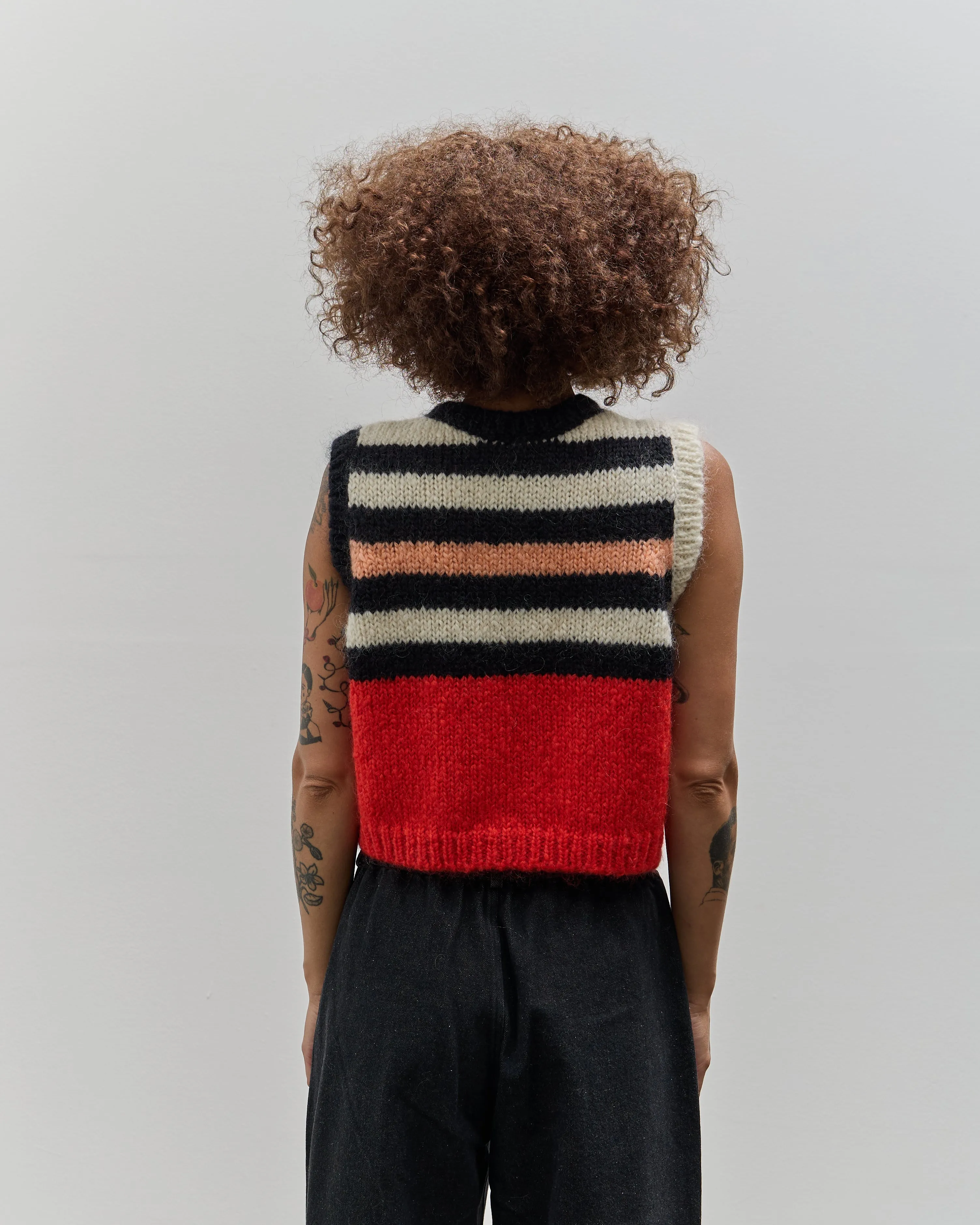 Cordera Mohair Striped Waistcoat, Multi