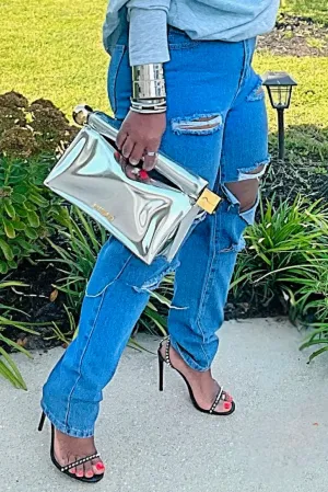 Corie Pretty Good Distressed Mom Jeans- Medium Wash Corie Pretty Good Distressed Mom Jeans- Medium Wash