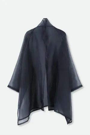 CORTINA IN SILK ORGANZA IN NAVY CORTINA IN SILK ORGANZA IN NAVY