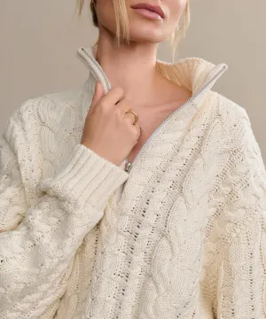 Cotton Cable Half Zip Cotton Cable Half Zip