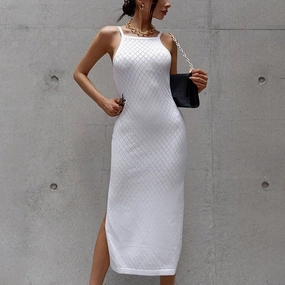 COTTON HALTER DRESS_CWDSD3406 COTTON HALTER DRESS_CWDSD3406