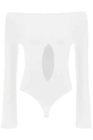 Courreges "jersey body with cut-out 224JBD092JS0070 HERITAGE WHITE