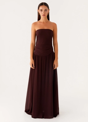 Covia Strapless Maxi Dress - Dark Chocolate Covia Strapless Maxi Dress - Dark Chocolate