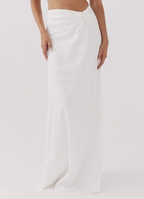 Crescent Light Twist Maxi Skirt - Ivory Crescent Light Twist Maxi Skirt - Ivory