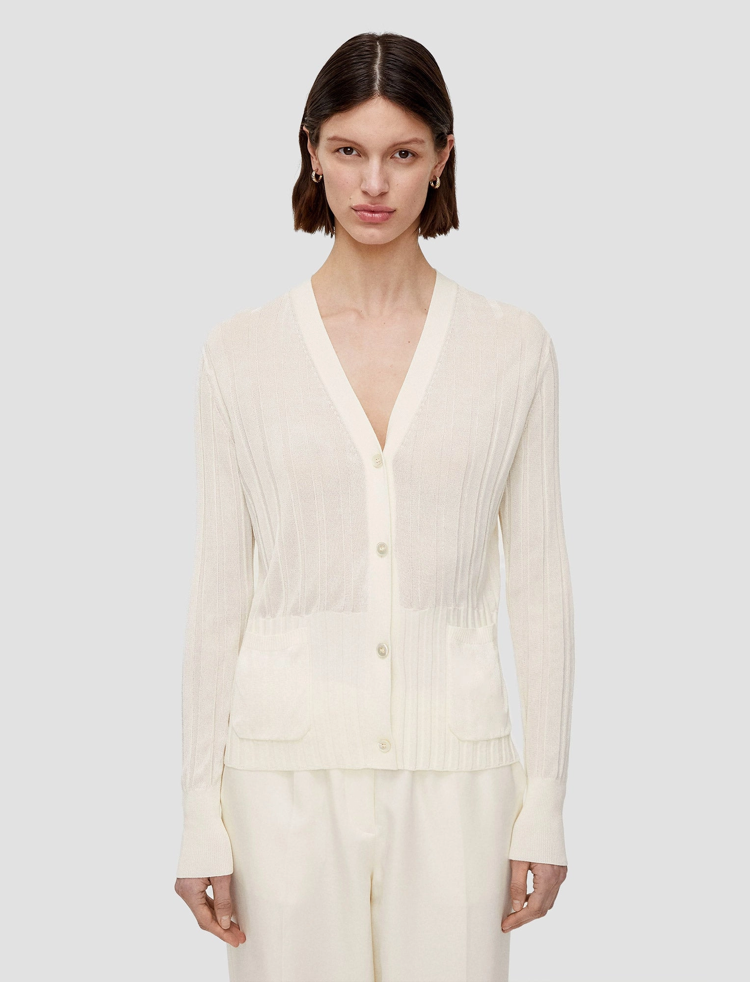 Crisp Rayon Knitted Cardigan